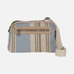Bolsos bandolera en tejido multicolor con adorno