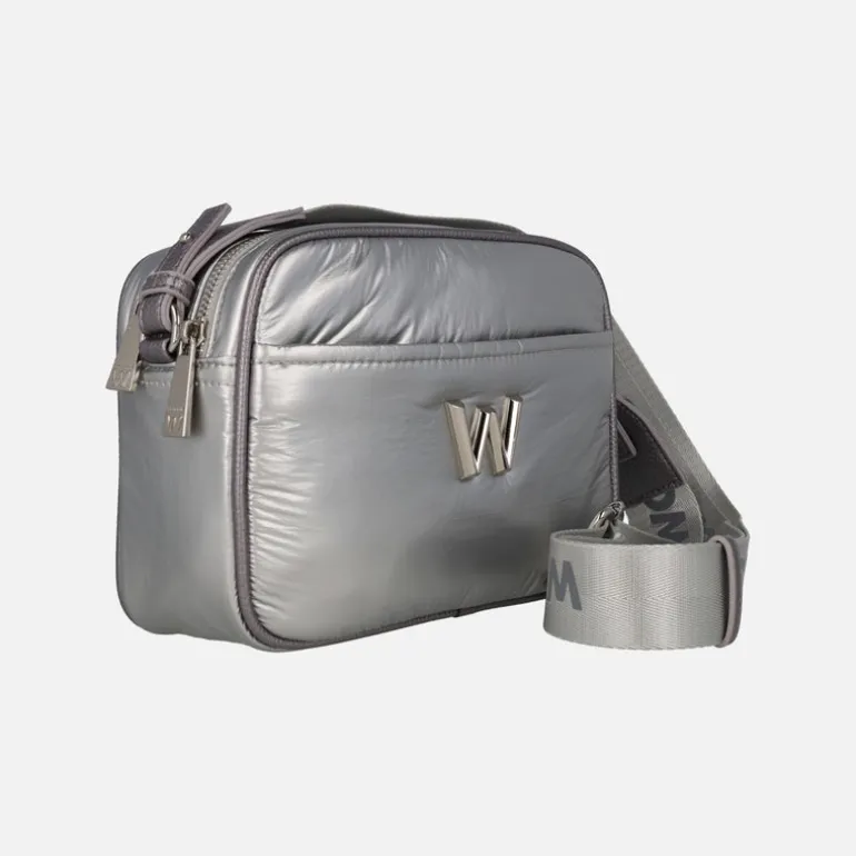 Bolsos bandolera en tejido plata Cloud