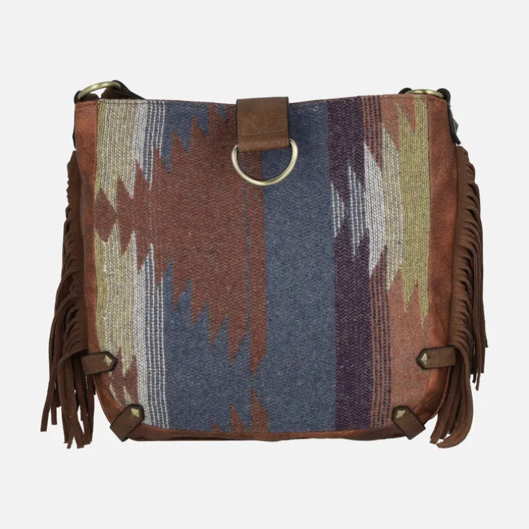 Bolsos bandolera en tejido étnico con flecos de Volum