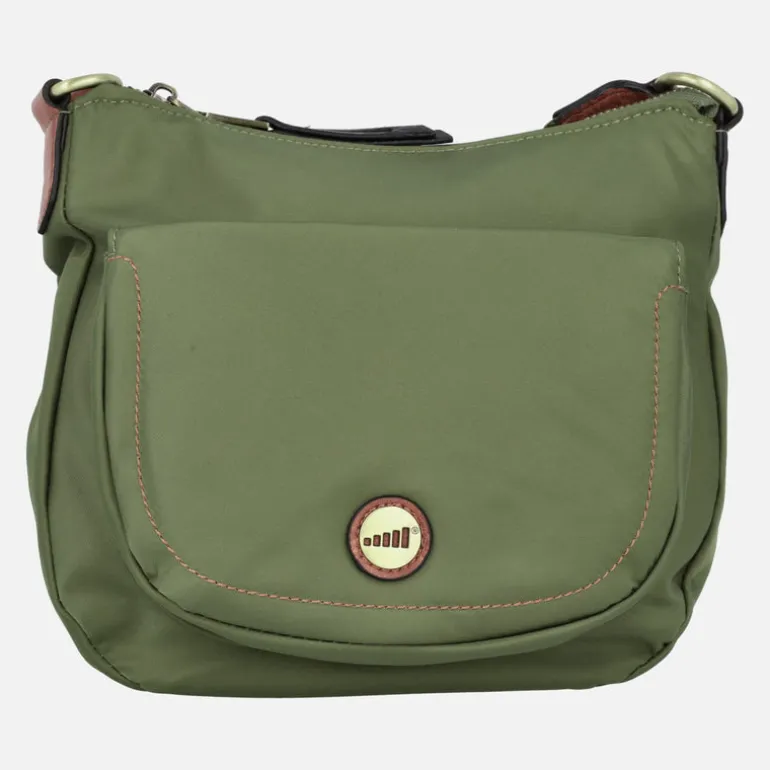 Bolsos bandolera en tejido nylon con maxi bolsillo delantero