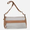 Bolsos bandolera Hispanitas en combinado blanco y cuero