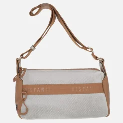 Bolsos bandolera Hispanitas en combinado blanco y cuero