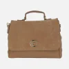 Bolsos bandolera multi material Carmela en combinado camel
