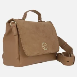 Bolsos bandolera multi material Carmela en combinado camel