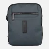 Bolsos bandolera para hombre en tejido plastificado azul