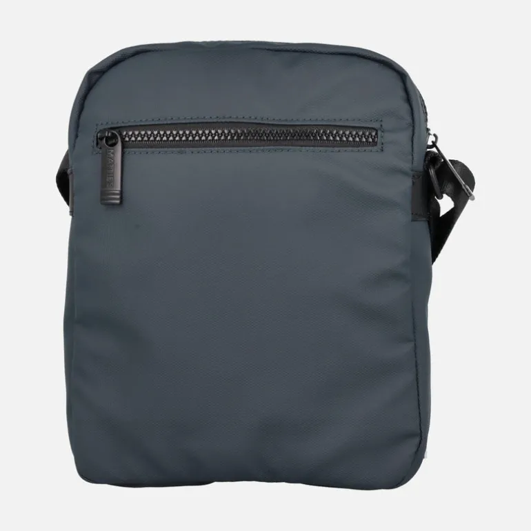 Bolsos bandolera para hombre en tejido plastificado azul