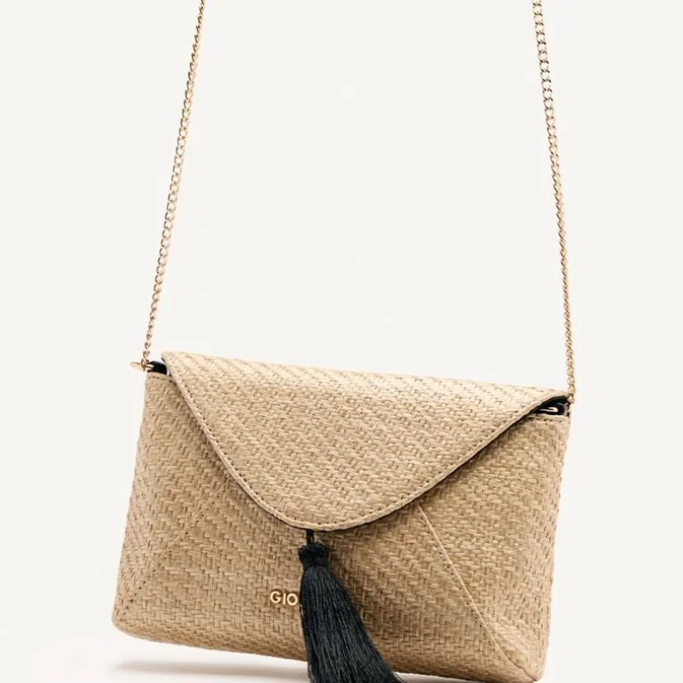 Bolsos bandolera Trumbull en rafia con adorno de flecos