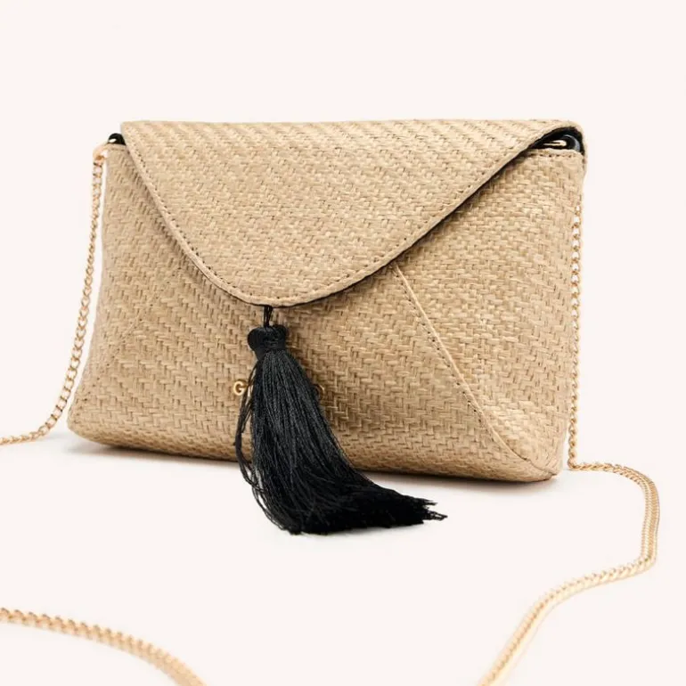 Bolsos bandolera Trumbull en rafia con adorno de flecos