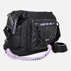 Bolsos bandolera Ventis en negro con detalles en malva