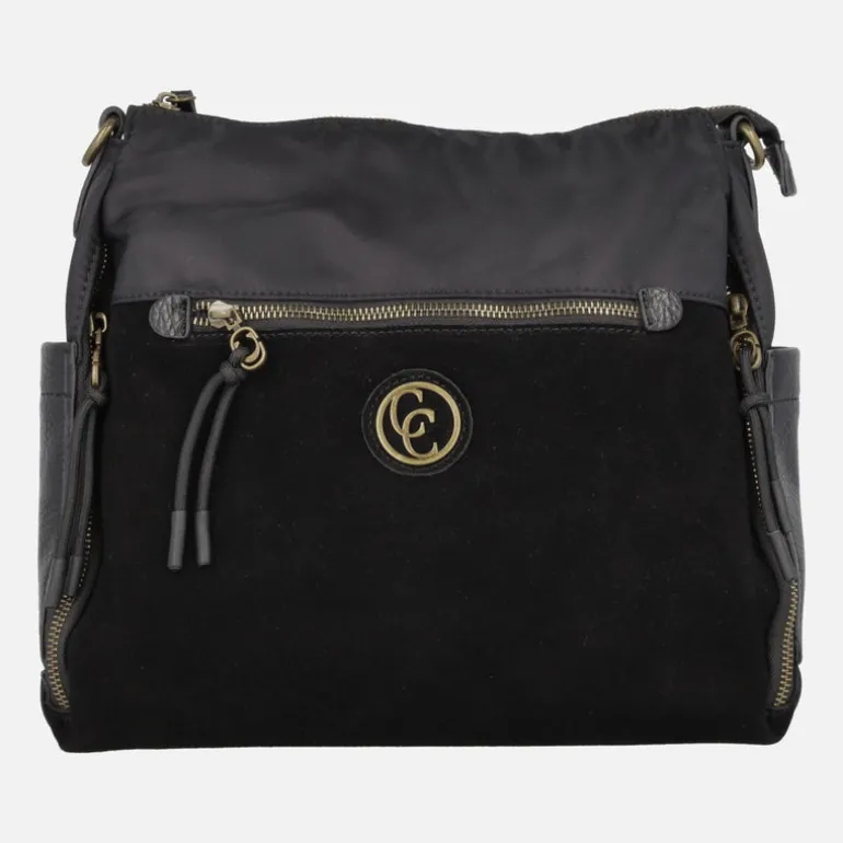 Bolsos Carmela en combinado de serraje y tejido