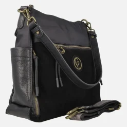 Bolsos Carmela en combinado de serraje y tejido