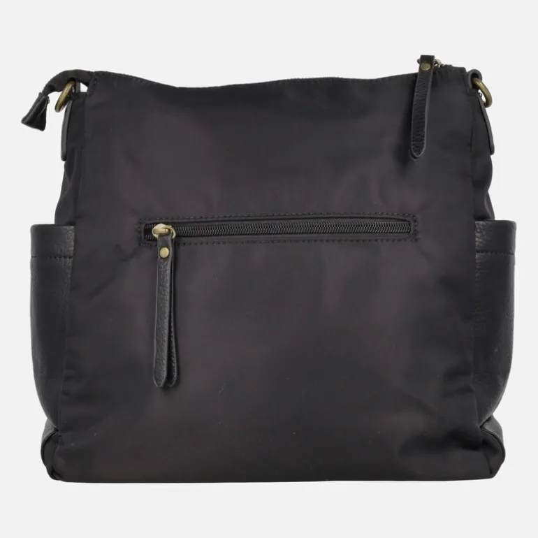 Bolsos Carmela en combinado de serraje y tejido