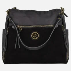 Bolsos Carmela en combinado de serraje y tejido