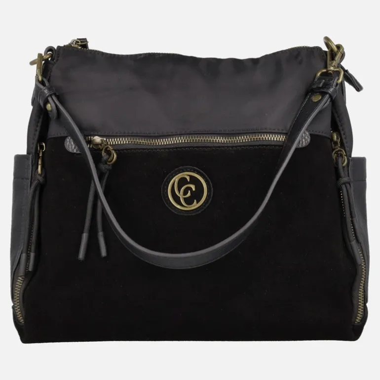 Bolsos Carmela en combinado de serraje y tejido