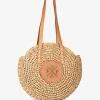 Bolsos circulares de rafia Luciana