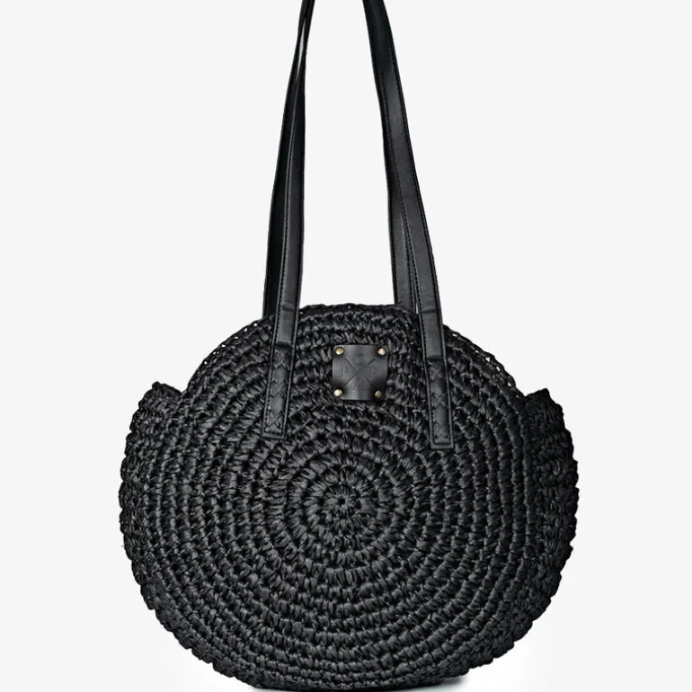 Bolsos circulares de rafia Luciana