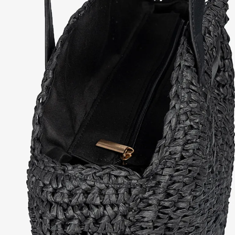 Bolsos circulares de rafia Luciana