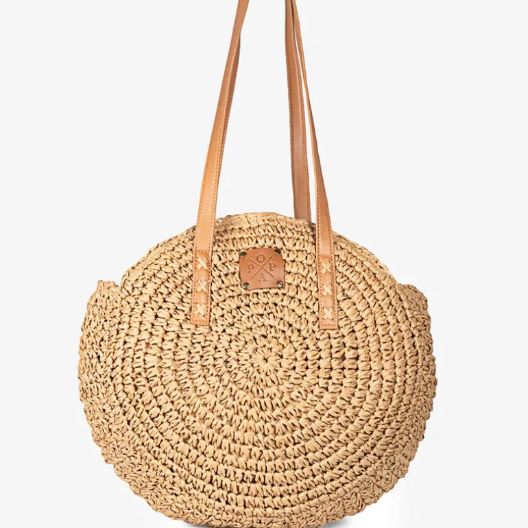 Bolsos circulares de rafia Luciana