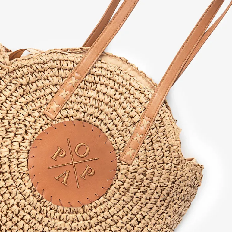Bolsos circulares de rafia Luciana