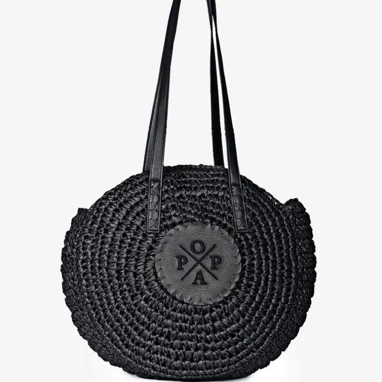 Bolsos circulares de rafia Luciana