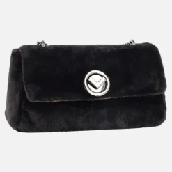Bolsos con cadena metálica para mujer con aspecto pelo