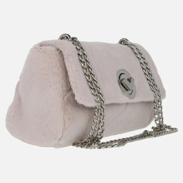 Bolsos con cadena metálica para mujer con aspecto pelo