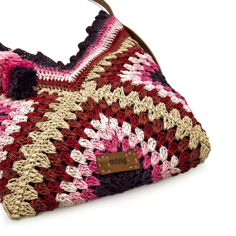 Bolsos Dalles en rafia trenzada multicolor