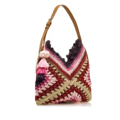 Bolsos Dalles en rafia trenzada multicolor
