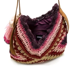 Bolsos Dalles en rafia trenzada multicolor
