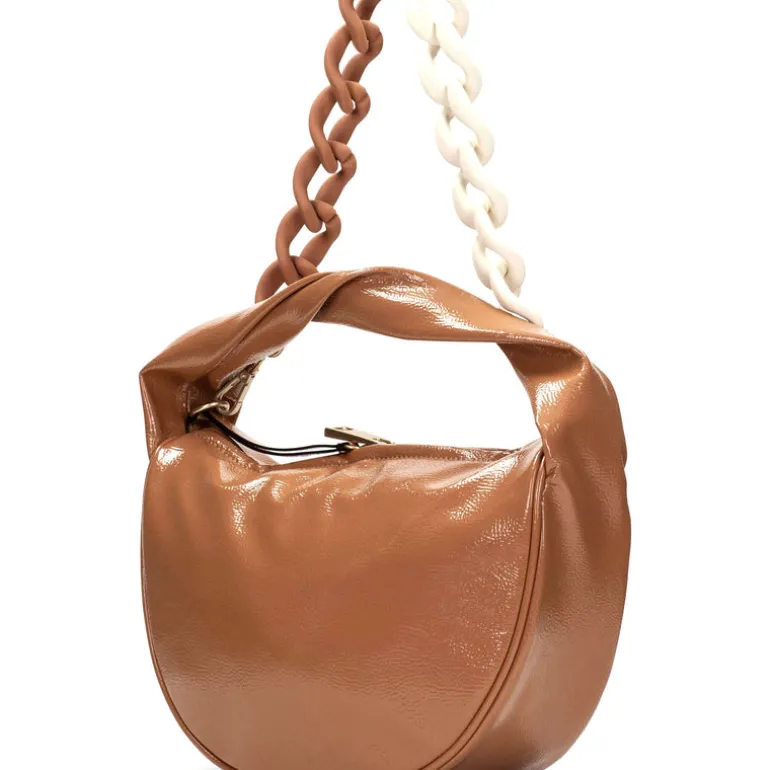 Bolsos de charol con cadena bicolor Hispanitas