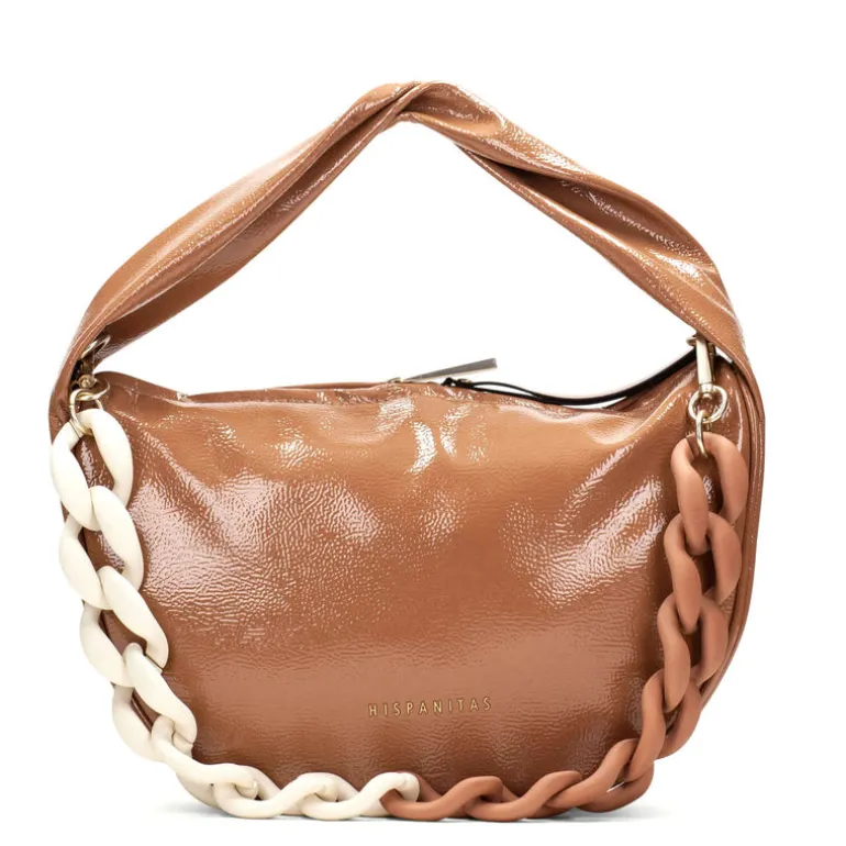 Bolsos de charol con cadena bicolor Hispanitas