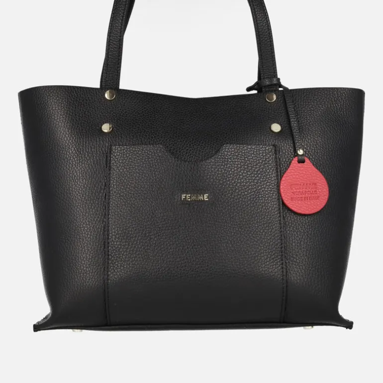 Bolsos de dos asas estilo shopper elaborados en piel Femme