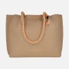 Bolsos de hombro estilo shopper en camel y naranja Pepe Moll