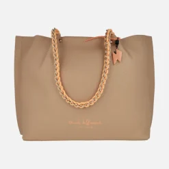 Bolsos de hombro estilo shopper en camel y naranja Pepe Moll