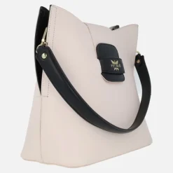 Bolsos de hombro Pepe Moll con solapa en combinado negro - hielo
