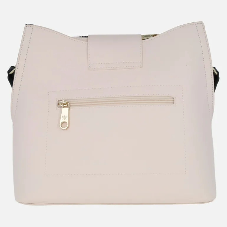 Bolsos de hombro Pepe Moll con solapa en combinado negro - hielo