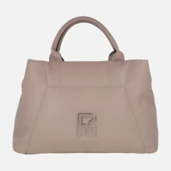 Bolsos de mano acolchados con logo frontal y asa bandolera