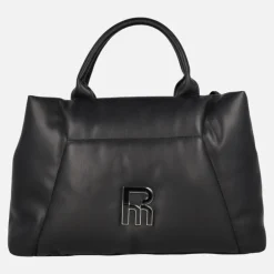 Bolsos de mano acolchados con logo frontal y asa bandolera