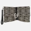 Bolsos de mano en tejido estampado con asa bandolera