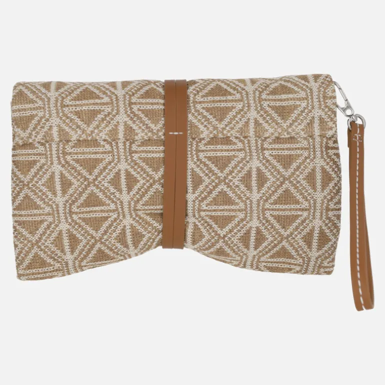 Bolsos de mano en tejido estampado con asa bandolera