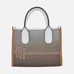 Bolsos de mano Hispanitas en cuero y blanco