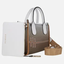 Bolsos de mano Hispanitas en cuero y blanco