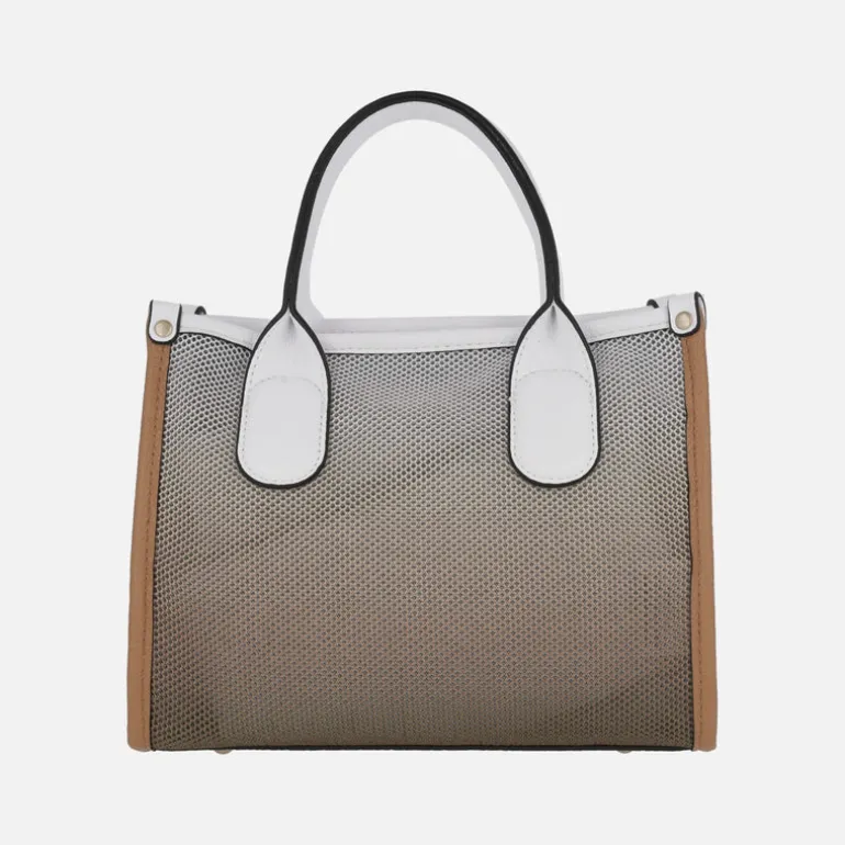 Bolsos de mano Hispanitas en cuero y blanco