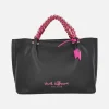 Bolsos de mano Pepe Moll en negro con detalles en rosa fucsia