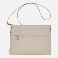 Bolsos de piel con asa bandolera regulable y parche con logo