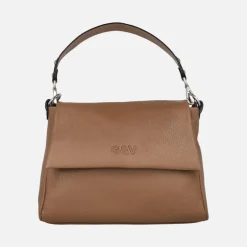 Bolsos de piel con tapa y asas intercambiables