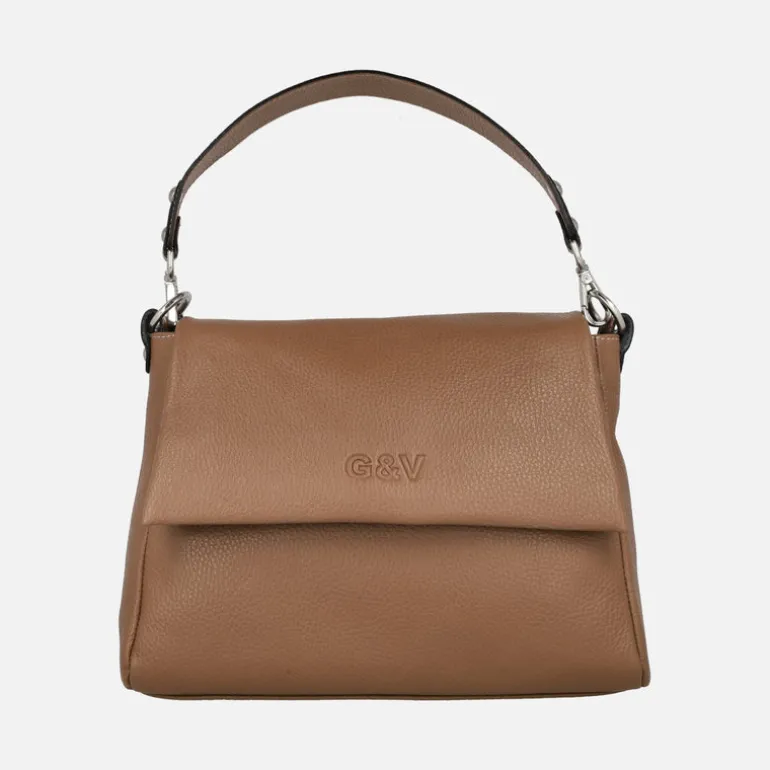 Bolsos de piel con tapa y asas intercambiables