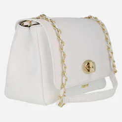Bolsos de piel con tapa y cierre de broche Femme
