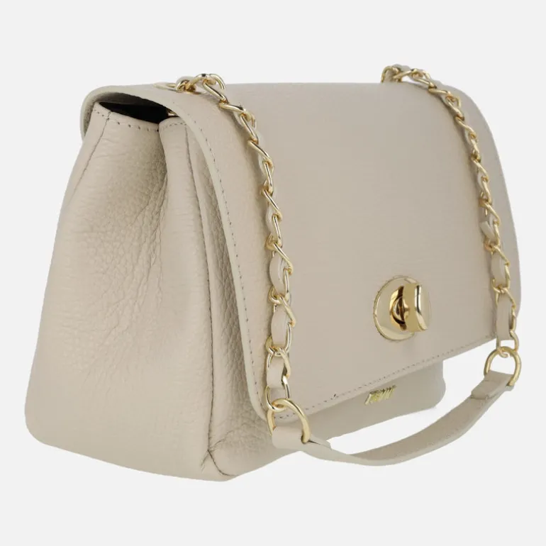 Bolsos de piel con tapa y cierre de broche Femme