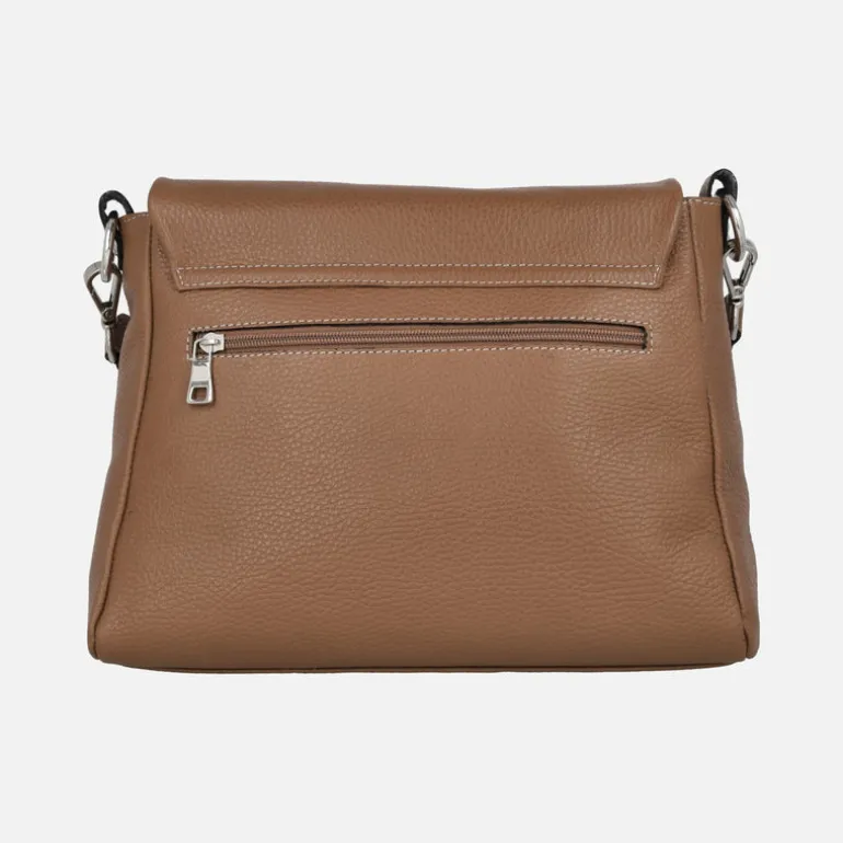 Bolsos de piel con tapa y asas intercambiables